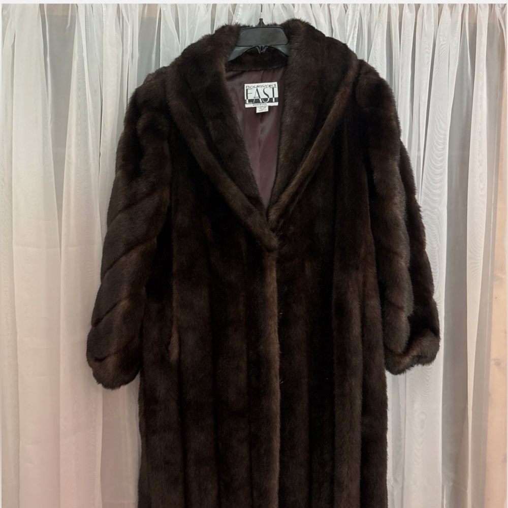 Vintage Long Faux Fur Mink Coat Boulevard East Long